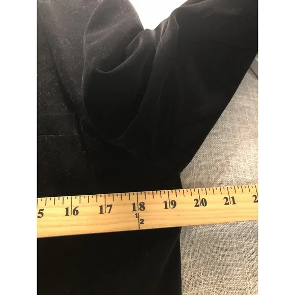 Prestige of Boston Blazer Womens 14 Black Velvet Single Button Lined Jacket - Picture 5 of 6